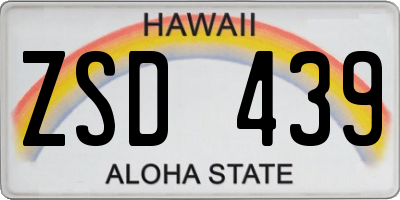 HI license plate ZSD439