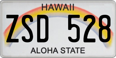 HI license plate ZSD528
