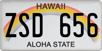 HI license plate ZSD656