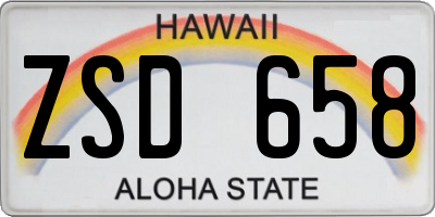 HI license plate ZSD658