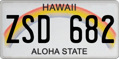 HI license plate ZSD682