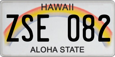 HI license plate ZSE082