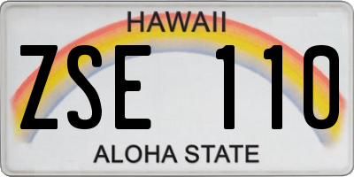 HI license plate ZSE110