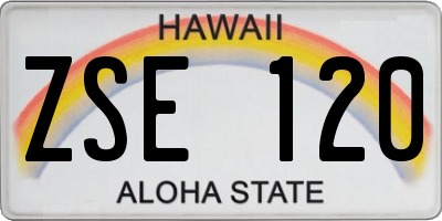 HI license plate ZSE120