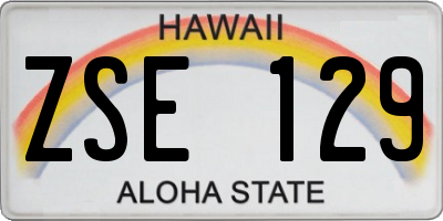 HI license plate ZSE129