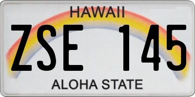 HI license plate ZSE145