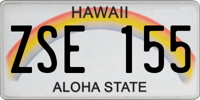 HI license plate ZSE155