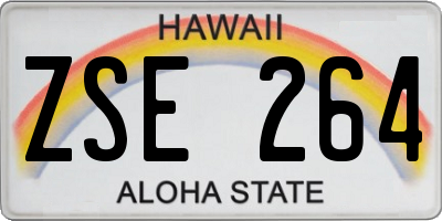 HI license plate ZSE264