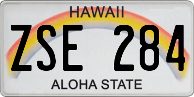 HI license plate ZSE284