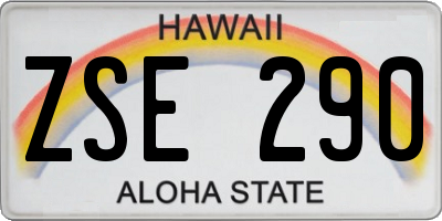 HI license plate ZSE290