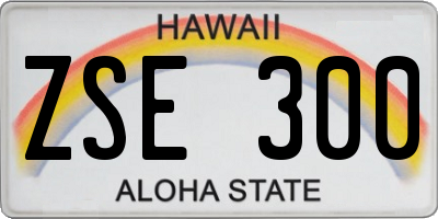HI license plate ZSE300