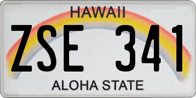 HI license plate ZSE341