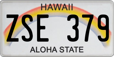 HI license plate ZSE379