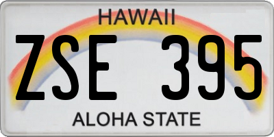 HI license plate ZSE395