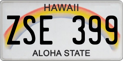 HI license plate ZSE399