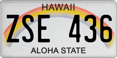 HI license plate ZSE436