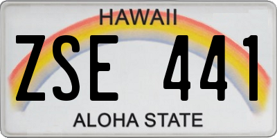 HI license plate ZSE441