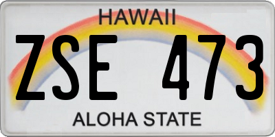 HI license plate ZSE473