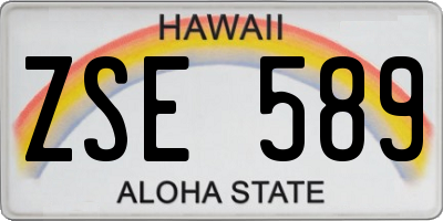 HI license plate ZSE589
