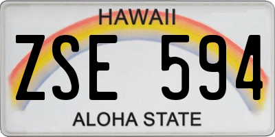 HI license plate ZSE594