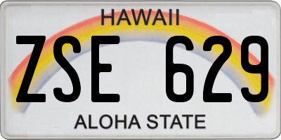 HI license plate ZSE629