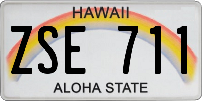 HI license plate ZSE711