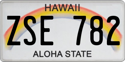 HI license plate ZSE782