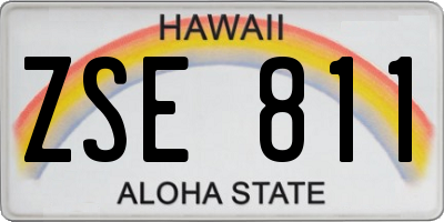 HI license plate ZSE811