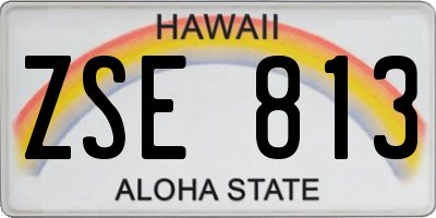 HI license plate ZSE813