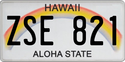 HI license plate ZSE821
