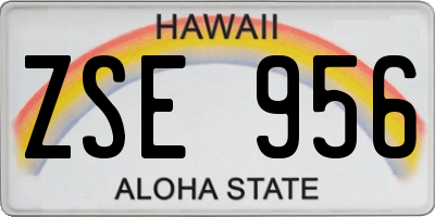 HI license plate ZSE956