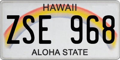 HI license plate ZSE968