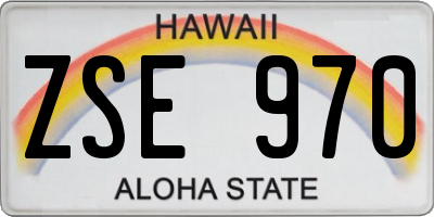 HI license plate ZSE970
