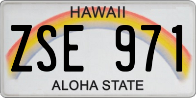 HI license plate ZSE971