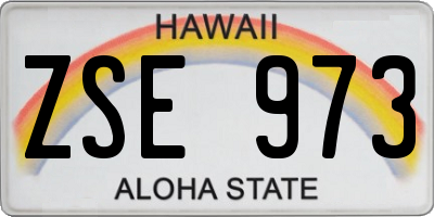 HI license plate ZSE973