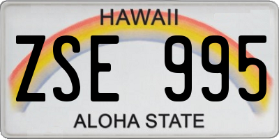 HI license plate ZSE995