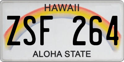 HI license plate ZSF264