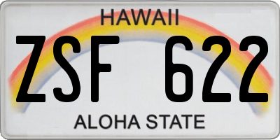 HI license plate ZSF622