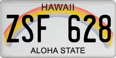 HI license plate ZSF628