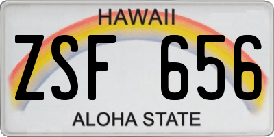 HI license plate ZSF656