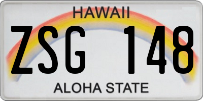 HI license plate ZSG148