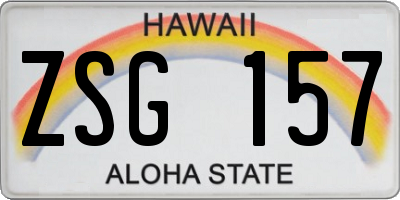 HI license plate ZSG157