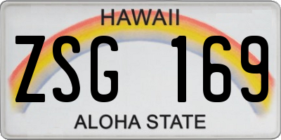 HI license plate ZSG169