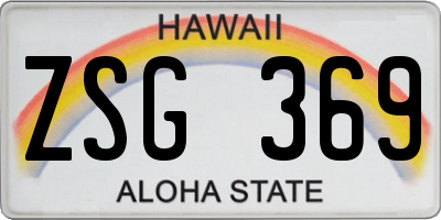 HI license plate ZSG369
