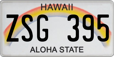 HI license plate ZSG395