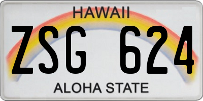 HI license plate ZSG624