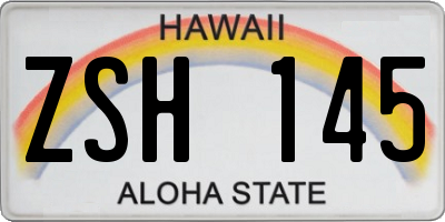 HI license plate ZSH145