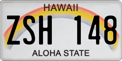 HI license plate ZSH148
