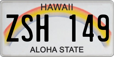 HI license plate ZSH149