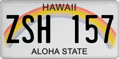 HI license plate ZSH157